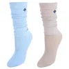 Sperry Women's Super Comfy Boyfriend Crew Socks (2 Pair Pack) In Multi