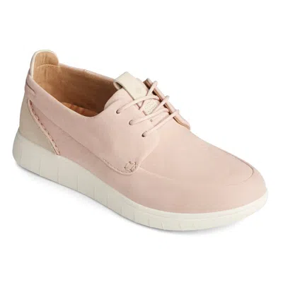 Sperry Women's Vulcanized Plushwave Athleisure Boat Leather Shoes In Pink