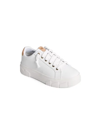 Sperry Women's Winslow Round Toe Sneakers In Smooth White