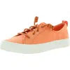 Sperry Womens Canvas Flats Boat Shoes In Orange