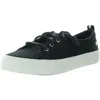 Sperry Womens Lace-up Canvas Casual And Fashion Sneakers In Black Fabric