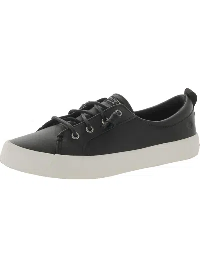Sperry Womens Leather Casual And Fashion Sneakers In Black