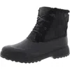Sperry Womens Zipper Faux Fur Shearling Boots In Black