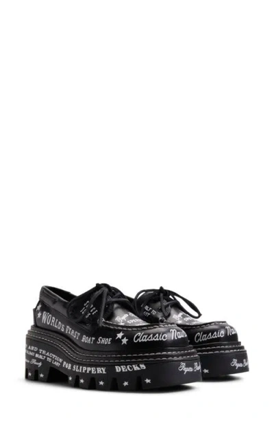 Sperry X Monse Authentic Original 2-eye Lug Boat Shoe In Black
