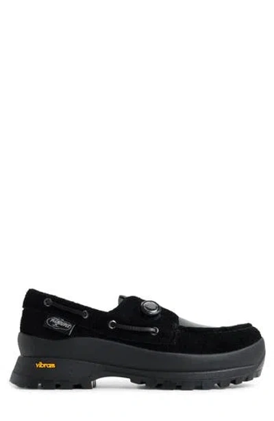 Sperry X Pleasures 3-eye Vibram Turn-lock Lug Boat Loafer In Black