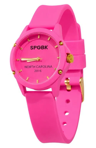 Spgbk Watches Cotton Candy Silicone Strap Watch, 32mm Case In Pink