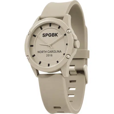 Spgbk Watches Sugar Cookie Silicone Strap Watch, 44mm Case In Brown