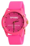 Spgbk Watches Sunnyside Silicone Strap Watch, 42mm In Hot Pink/ Gold