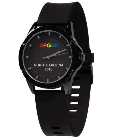 Spgbk Watches Unisex Pride Black Silicone Watch 44mm