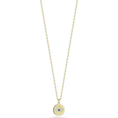 Sphera Milano 14k Gold Over Sterling Silver Eye Pendant Necklace