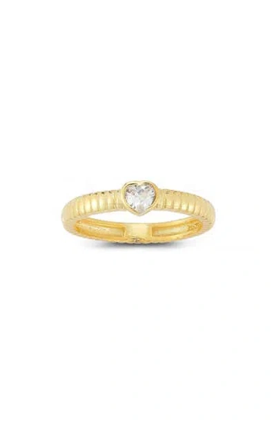 Sphera Milano 14k Gold Plate Heart Cz Ring