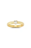Sphera Milano 14k Over Silver Cz Heart Ring In Gold