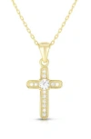 Sphera Milano 14k Gold Plated Cross Pendant Necklace