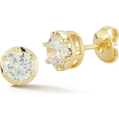 Sphera Milano 14k Gold Plated Cubic Zirconia Stud Earrings