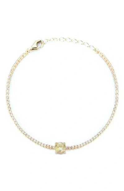 Sphera Milano 14k Gold Plated Cubic Zirconia Tennis Bracelet
