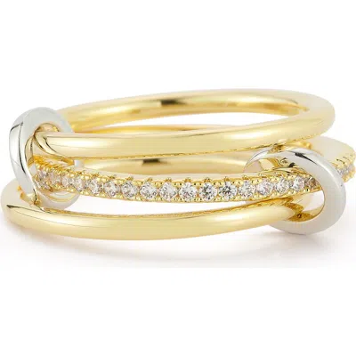 Sphera Milano 14k Gold Plated Cubic Zirconia Triple Ring