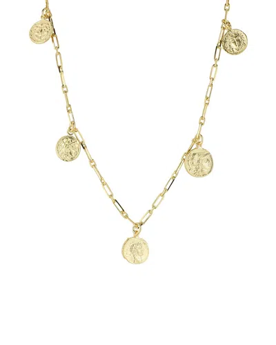 Sphera Milano 14k Gold Plated Sterling Silver Coin Charm Necklace