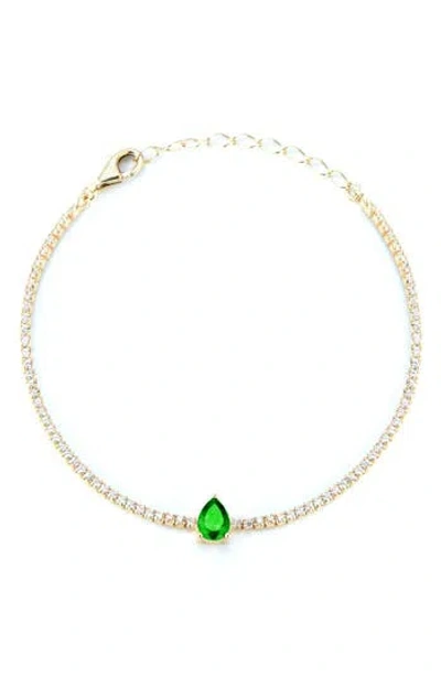 Sphera Milano 14k Gold Plated Sterling Silver Cubic Zirconia Tennis Bracelet