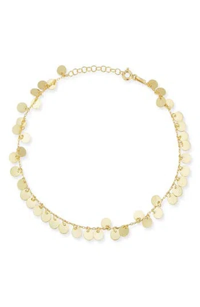 Sphera Milano 14k Gold Vermeil Disc Charm Anklet