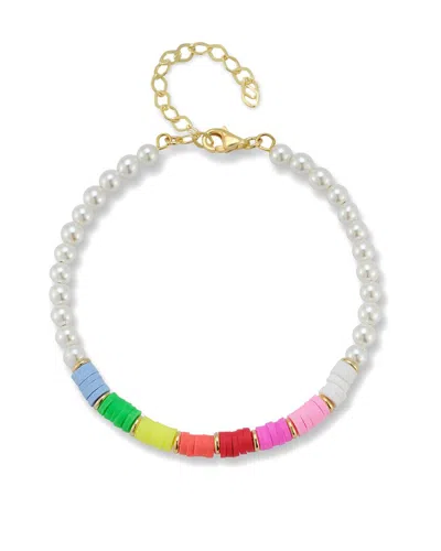 Sphera Milano 14k Over Silver 3.7mm Pearl Bracelet