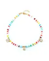 Sphera Milano 14k Over Silver Beaded Ankle Bracelet