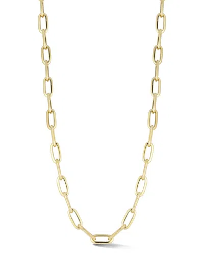 Sphera Milano 14k Over Silver Bold Knife Edge Paperclip Necklace