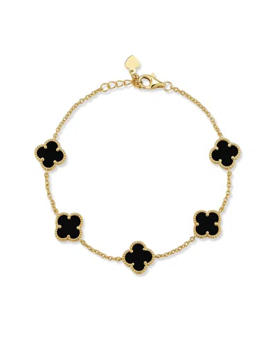 SPHERA MILANO SPHERA MILANO 14K OVER SILVER CLOVER BRACELET