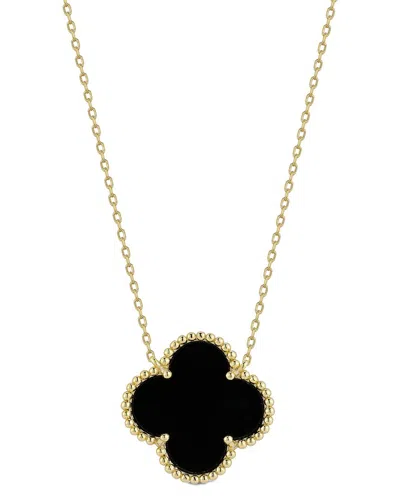 Sphera Milano 14k Over Silver Clover Necklace