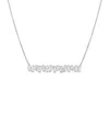 Sphera Milano 14k Over Silver Cz Baguette Bar Necklace