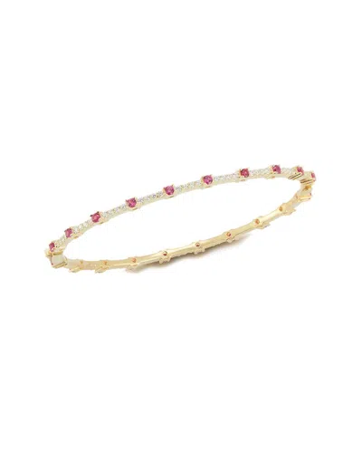 Sphera Milano 14k Over Silver Cz Bangle Bracelet