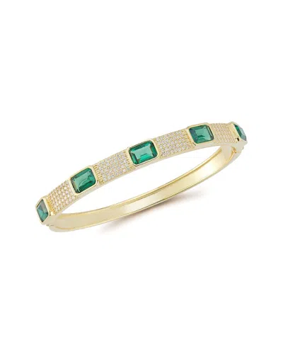 Sphera Milano 14k Over Silver Cz Bangle Bracelet In Gold