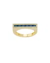 Sphera Milano 14k Over Silver Cz Bar Ring