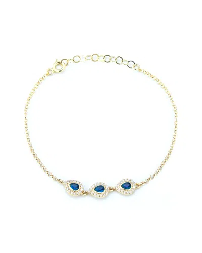 Sphera Milano 14k Over Silver Cz Bracelet