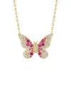 Sphera Milano 14k Over Silver Cz Butterfly Necklace