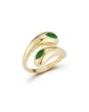 Sphera Milano 14k Over Silver Cz Bypass Ring