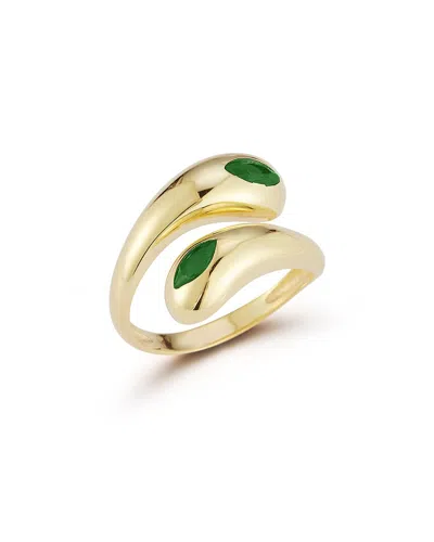 Sphera Milano 14k Over Silver Cz Bypass Ring