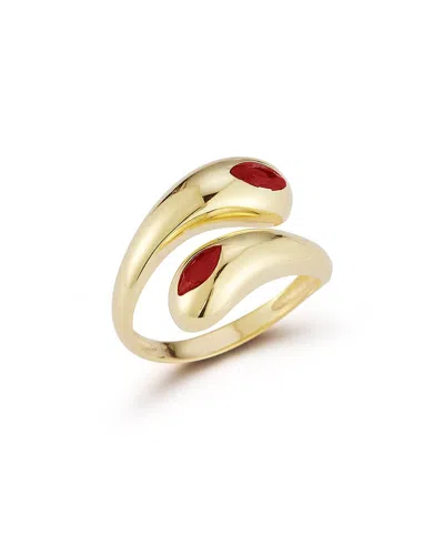 Sphera Milano 14k Over Silver Cz Bypass Ring