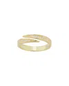Sphera Milano 14k Over Silver Cz Bypass Ring