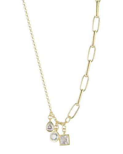Sphera Milano 14k Over Silver Cz Charm Necklace
