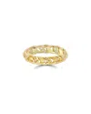 Sphera Milano 14k Over Silver Cz Chevron Ring