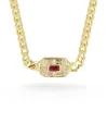 Sphera Milano 14k Over Silver Cz Choker Necklace