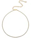 Sphera Milano 14k Over Silver Cz Choker Necklace