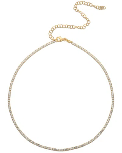 Sphera Milano 14k Over Silver Cz Choker Necklace