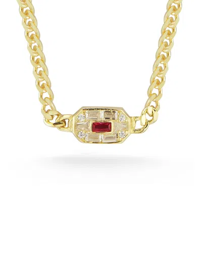 SPHERA MILANO SPHERA MILANO 14K OVER SILVER CZ CHOKER NECKLACE