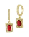 Sphera Milano 14k Over Silver Cz Cluster Charm Earrings