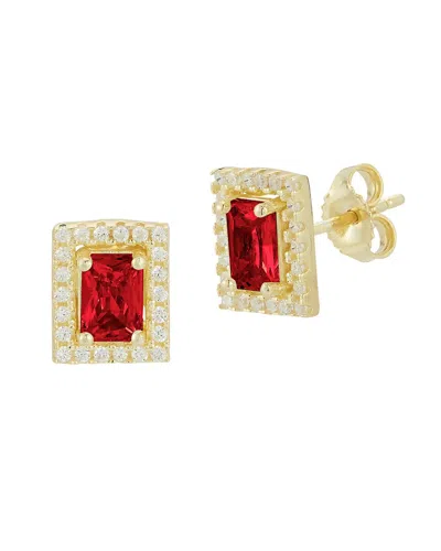 Sphera Milano 14k Over Silver Cz Cluster Studs