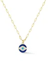 Sphera Milano 14k Over Silver Cz Dainty Evil Eye Necklace