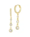 Sphera Milano Cubic Zirconia Hoop Earrings In Gold