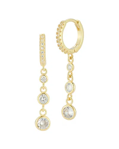 Sphera Milano 14k Over Silver Cz Drop Earrings
