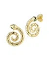 Sphera Milano 14k Over Silver Cz Earrings In Gold